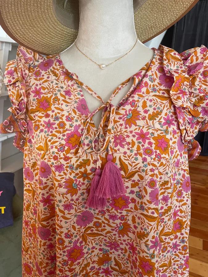 Sunset Boho Mini Dress
