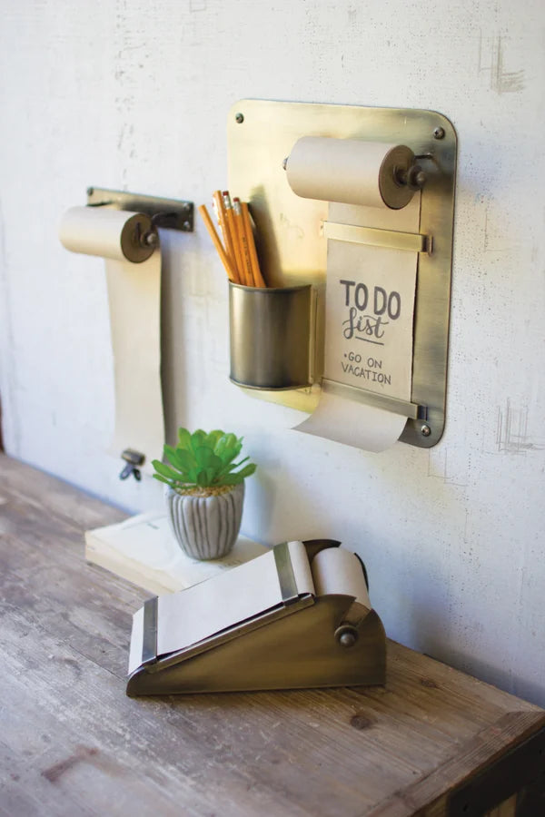 Small Hanging Note Roll with One Brass Clip