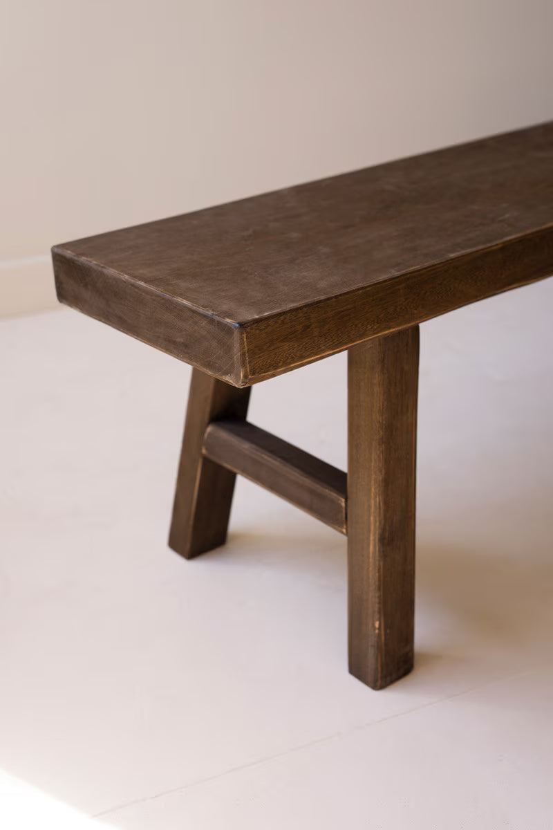 Dark Wood Bench