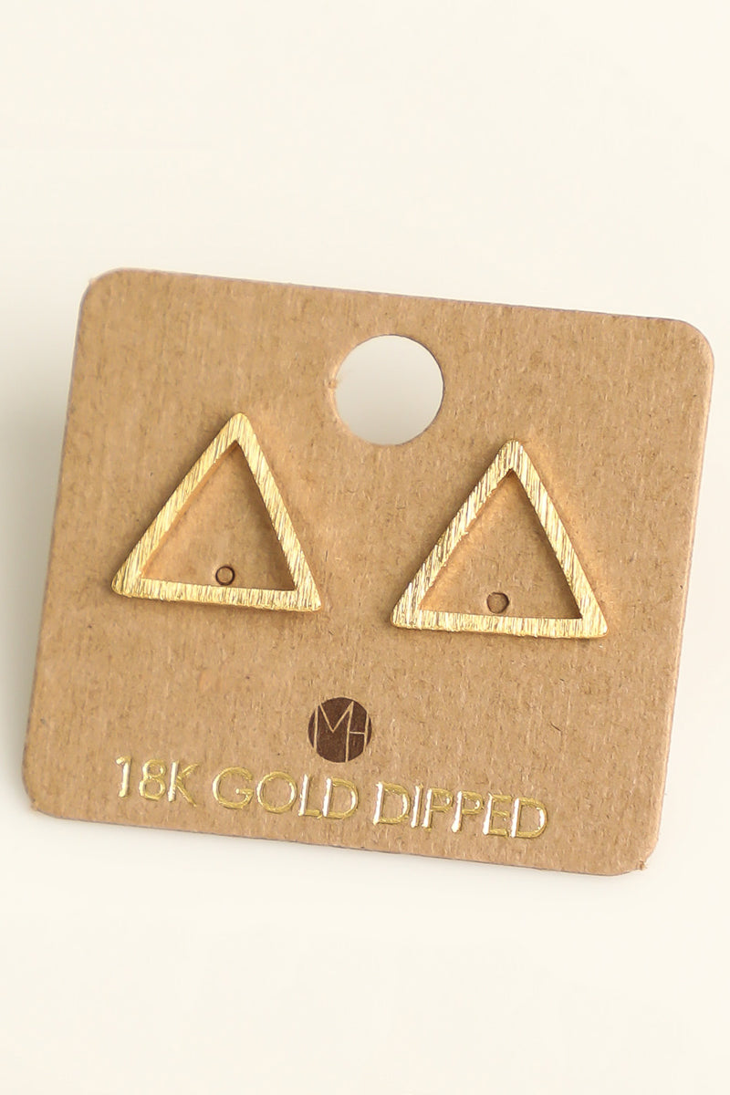 Triangle Cut Out Stud Earrings