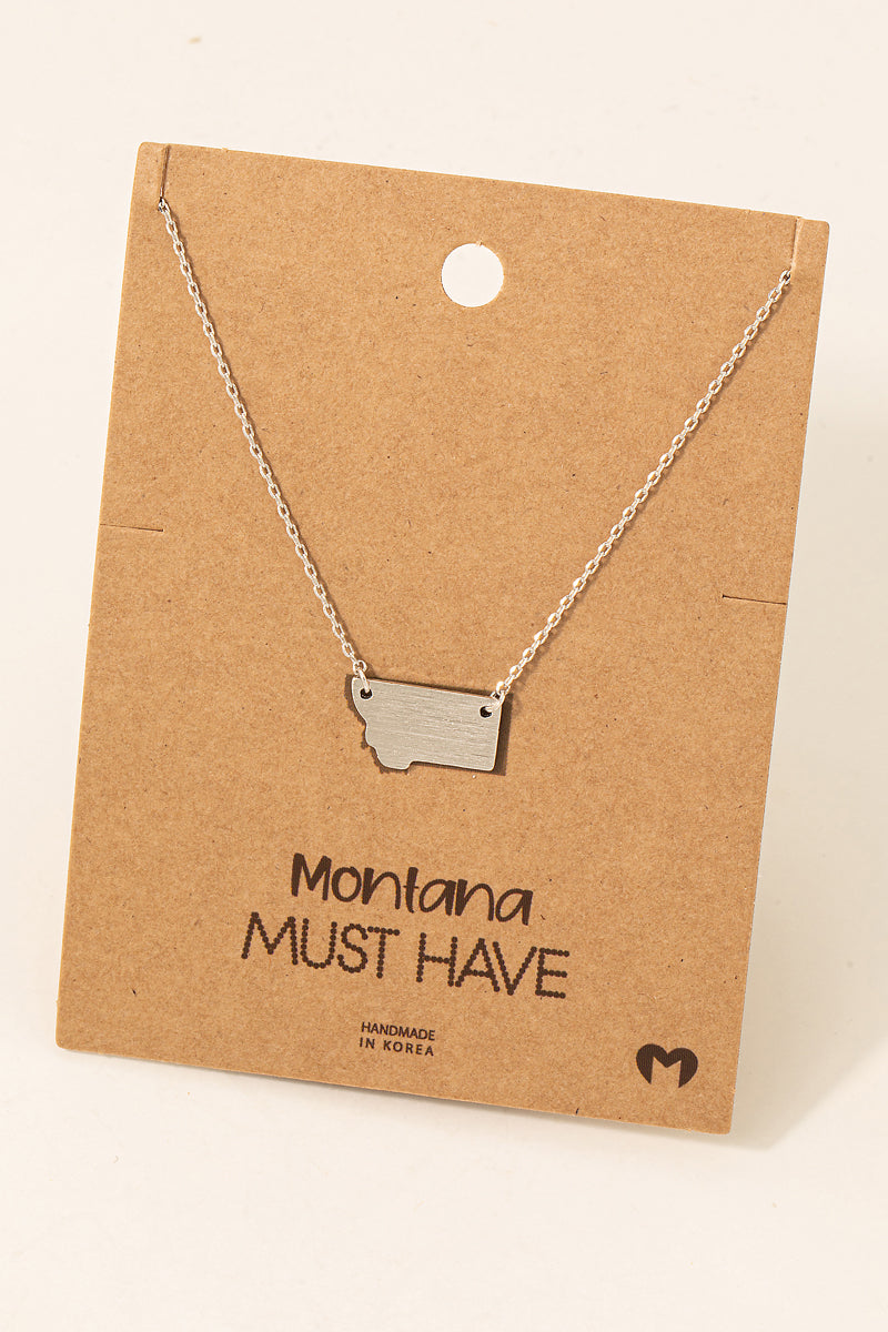 Montana State Pendant Necklace