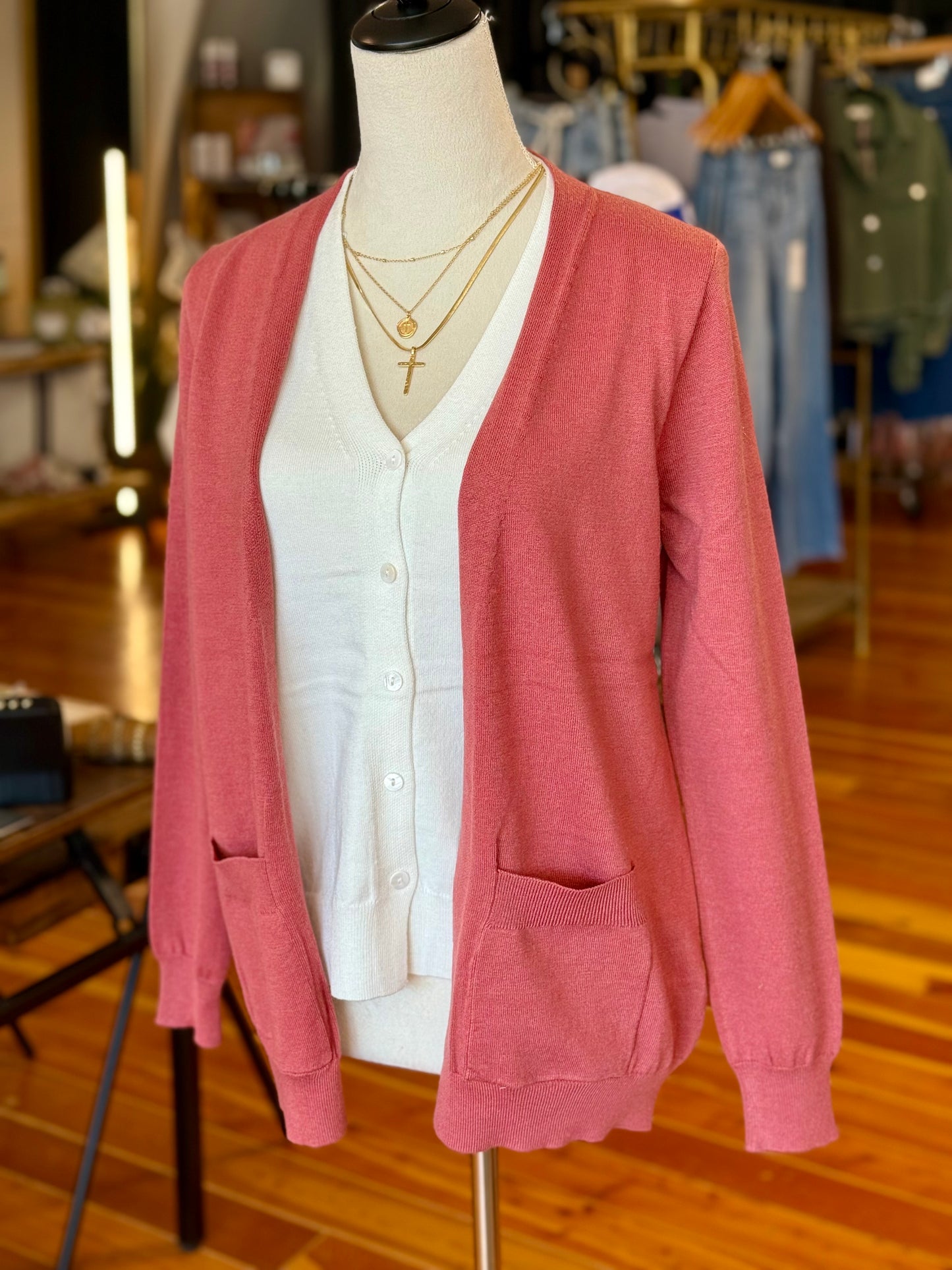 V Neck Sweater Caridgan