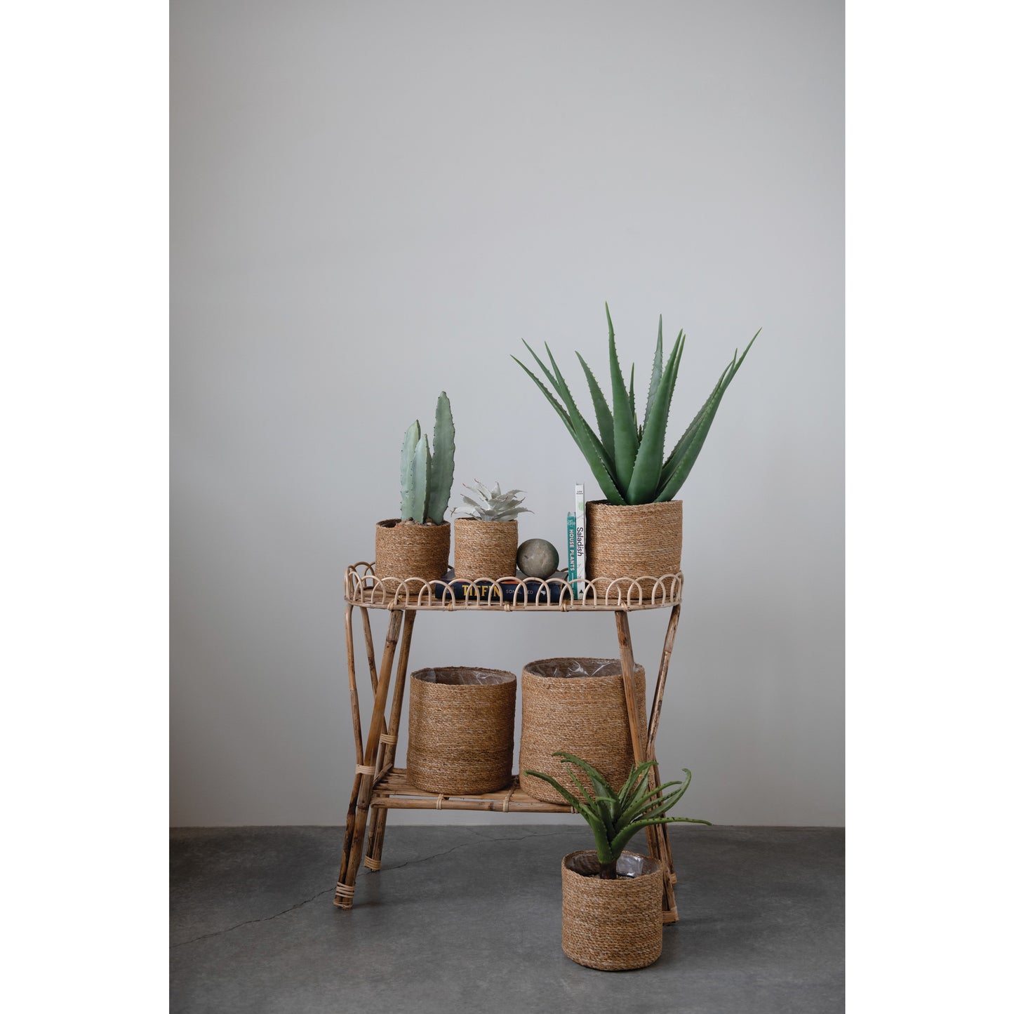 Hand-Woven Baskets with Plastic Lining