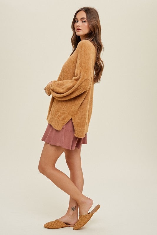 Mohair Balloon Sleeve Sweater