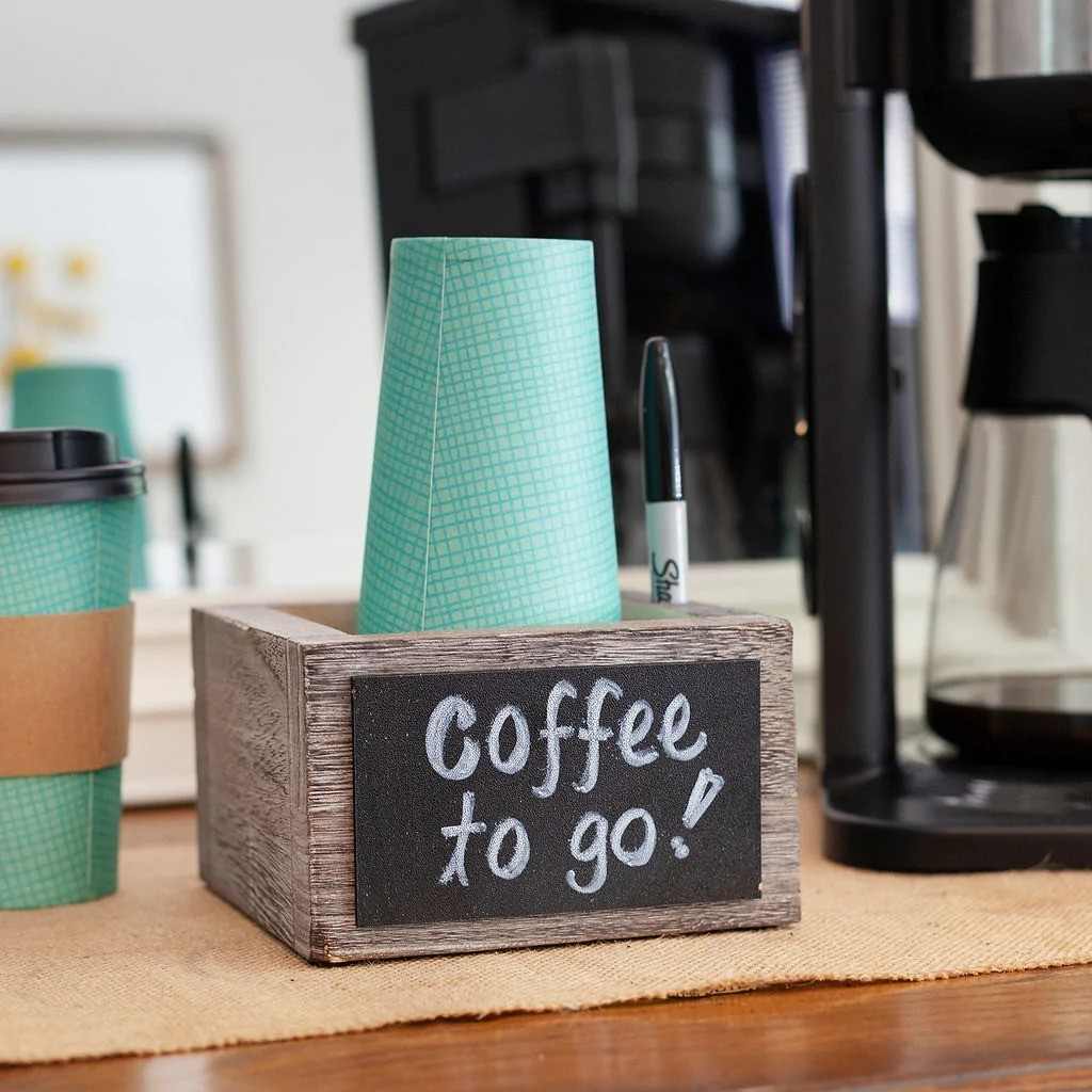 Squared Up Rustic Touch Cup & Marker Holder