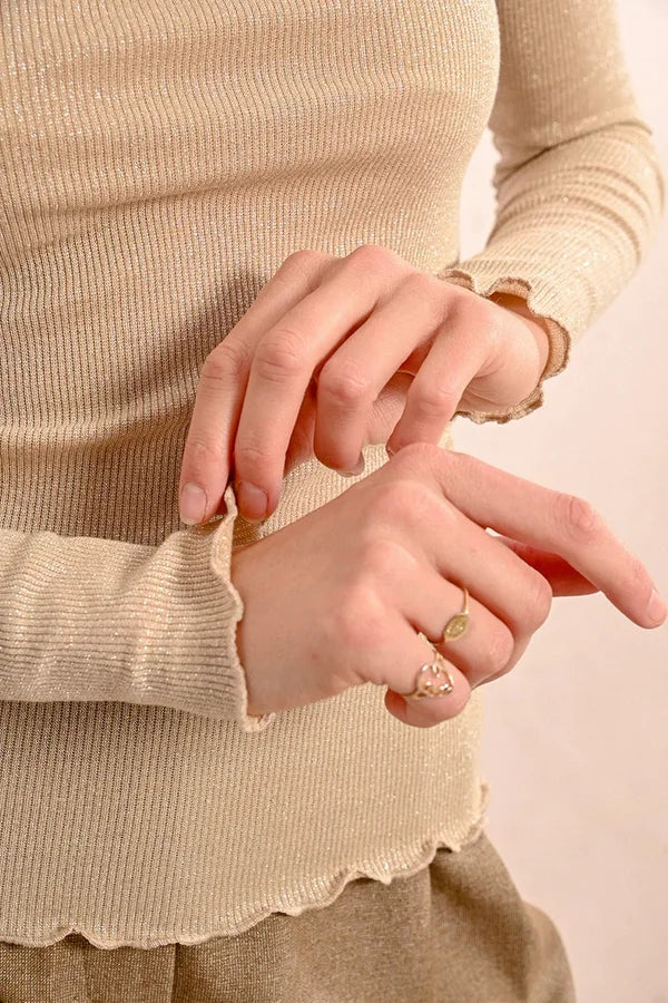 Molly Bracken Golden Beige Turtleneck