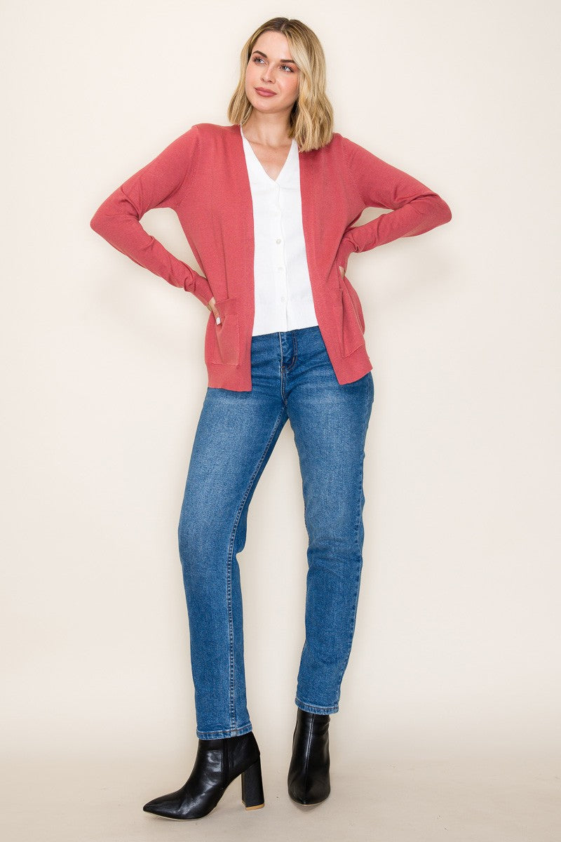 V Neck Sweater Caridgan