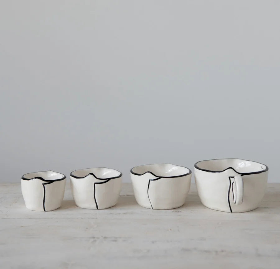 Stoneware Measuring Cups, Set of 4