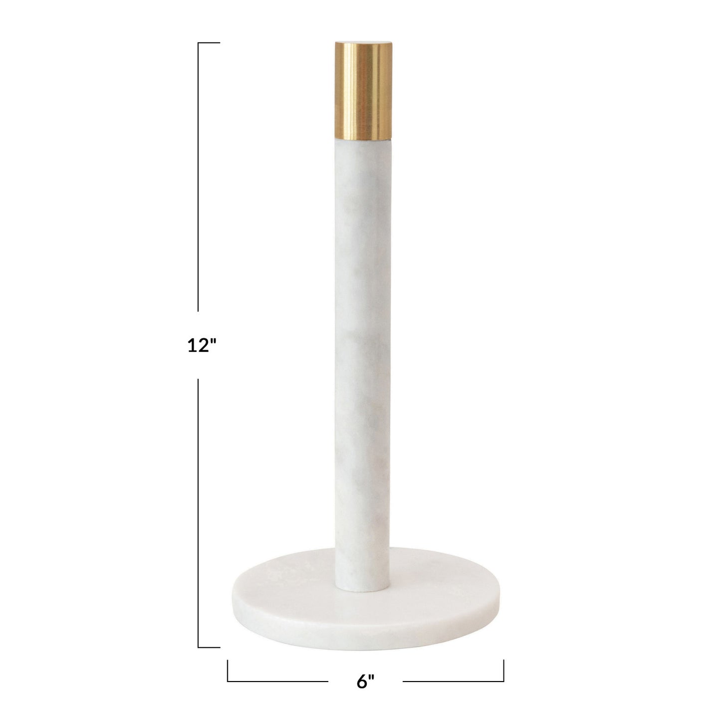 Marble Towel Holder With Brass Top
