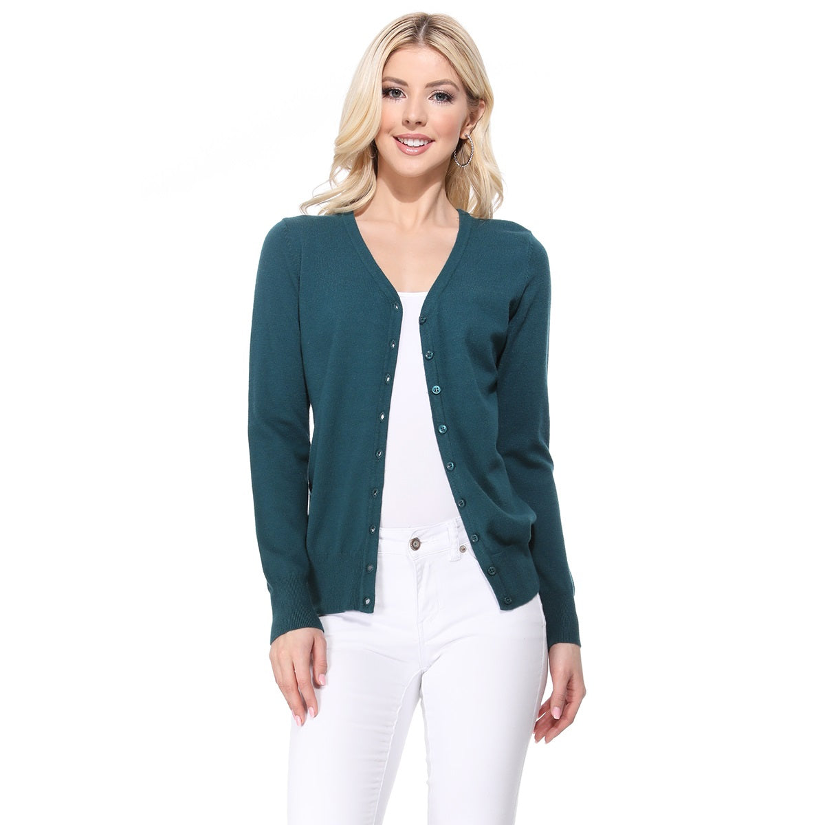 WOMEN'S V NECK CARDIGAN