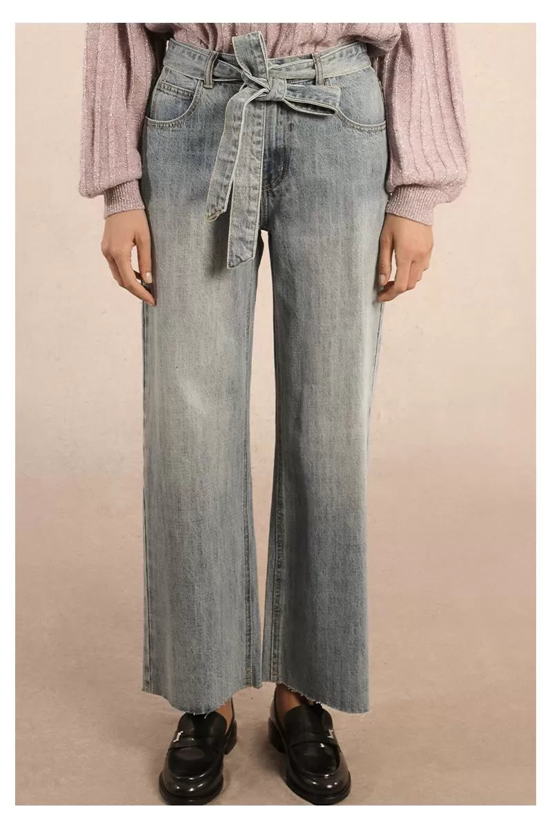 Molly Bracken Belted Denim Pants