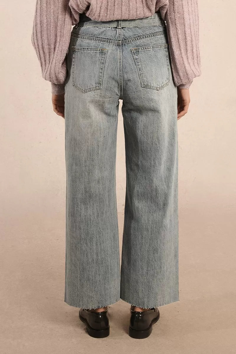 Molly Bracken Belted Denim Pants