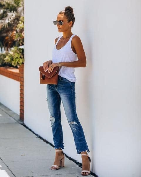 Mid Rise Kick Flare Crop