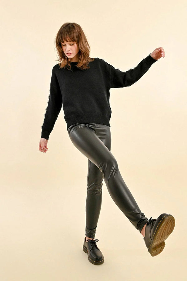 All The Time Long Faux Leather Leggings