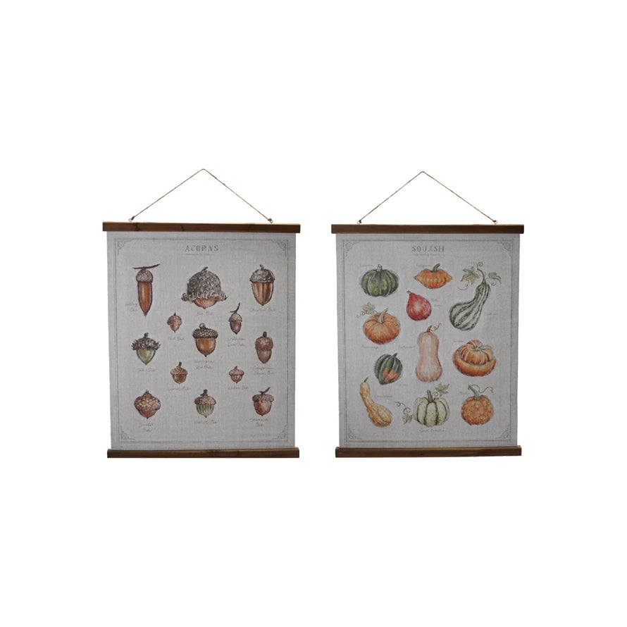 29"H Canvas & Wood Scroll Wall Décor