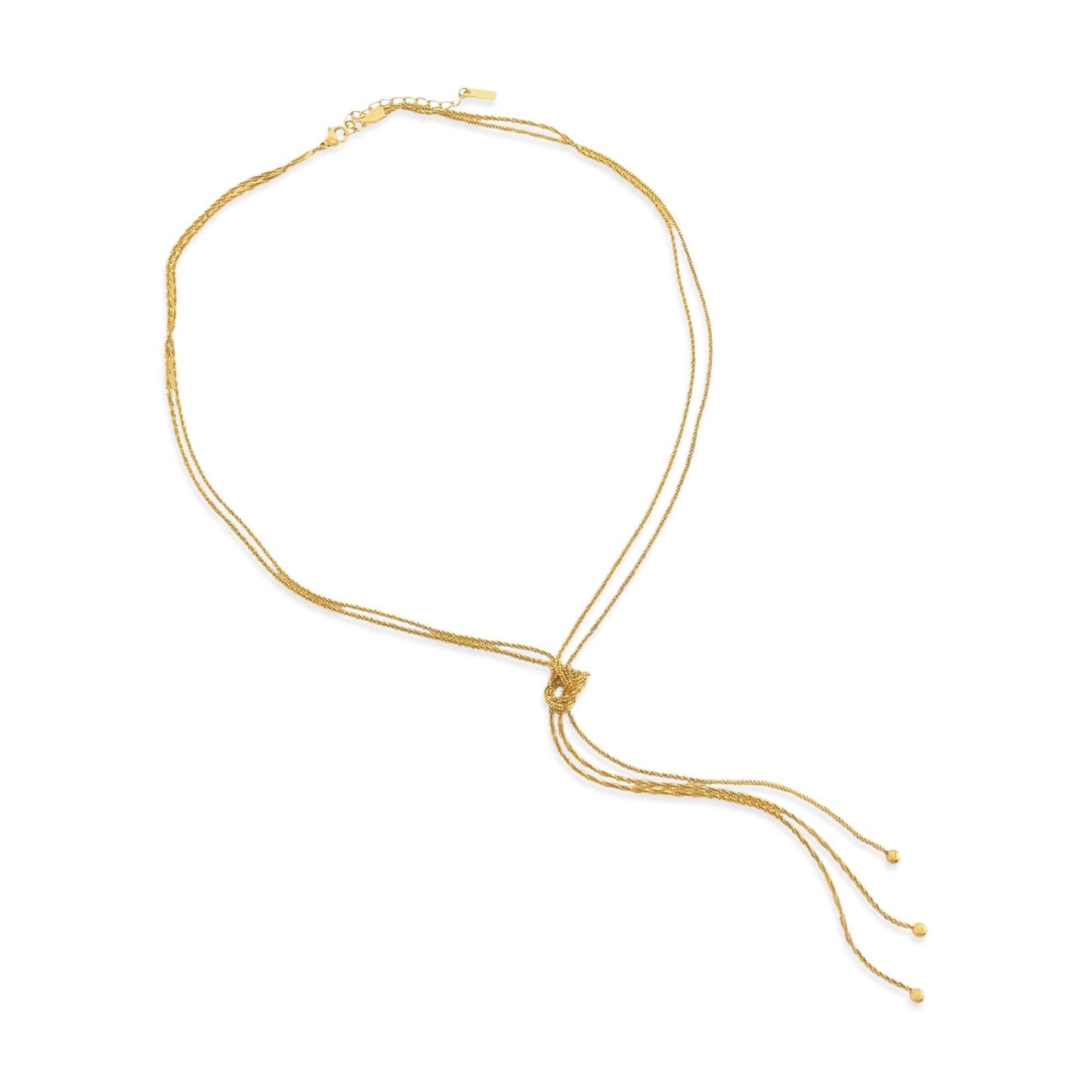 Lariat Knot Water Resistant Necklace
