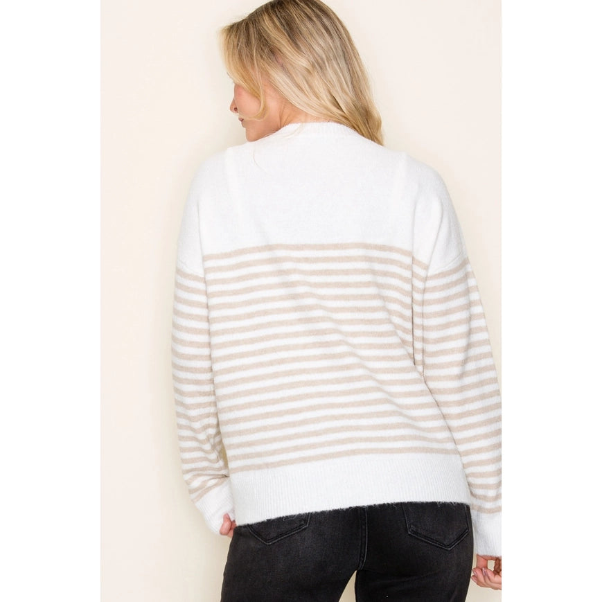 Color Block Striped Sweater