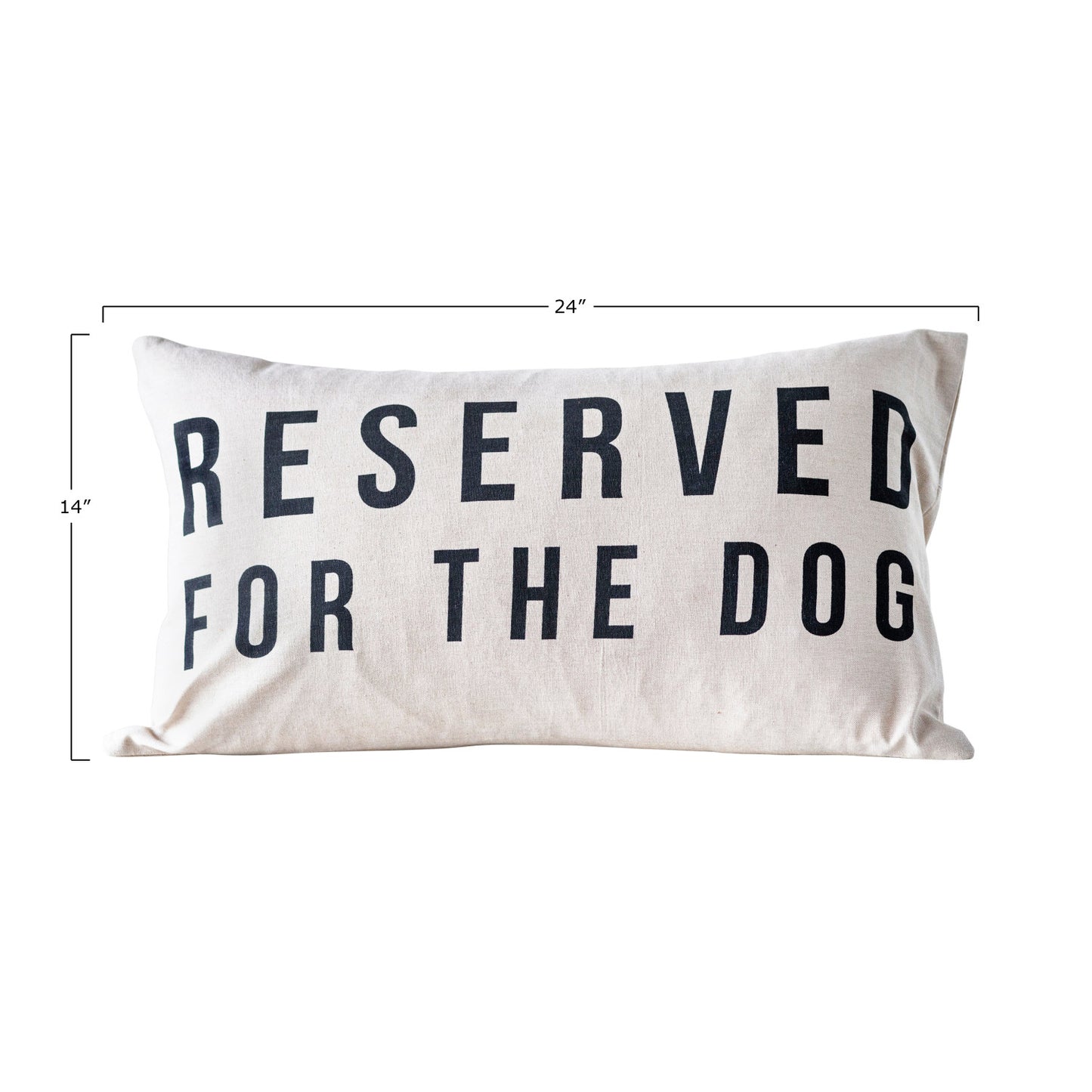 Reserved For The Dog Cotton Lumbar Pillow