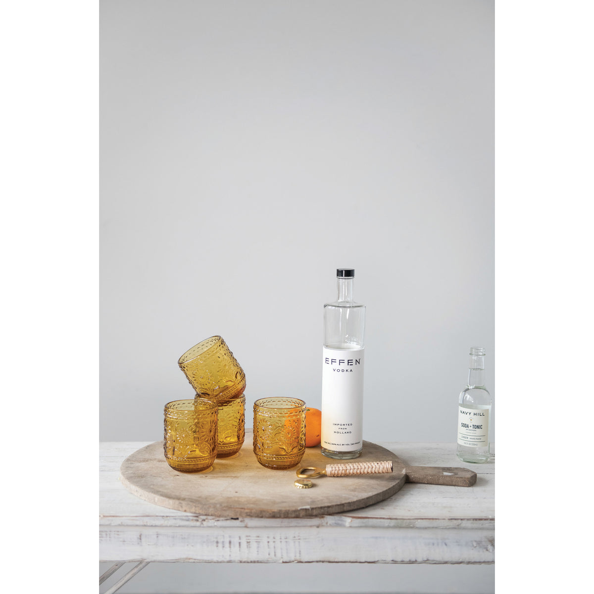 Embossed Drinking Glass