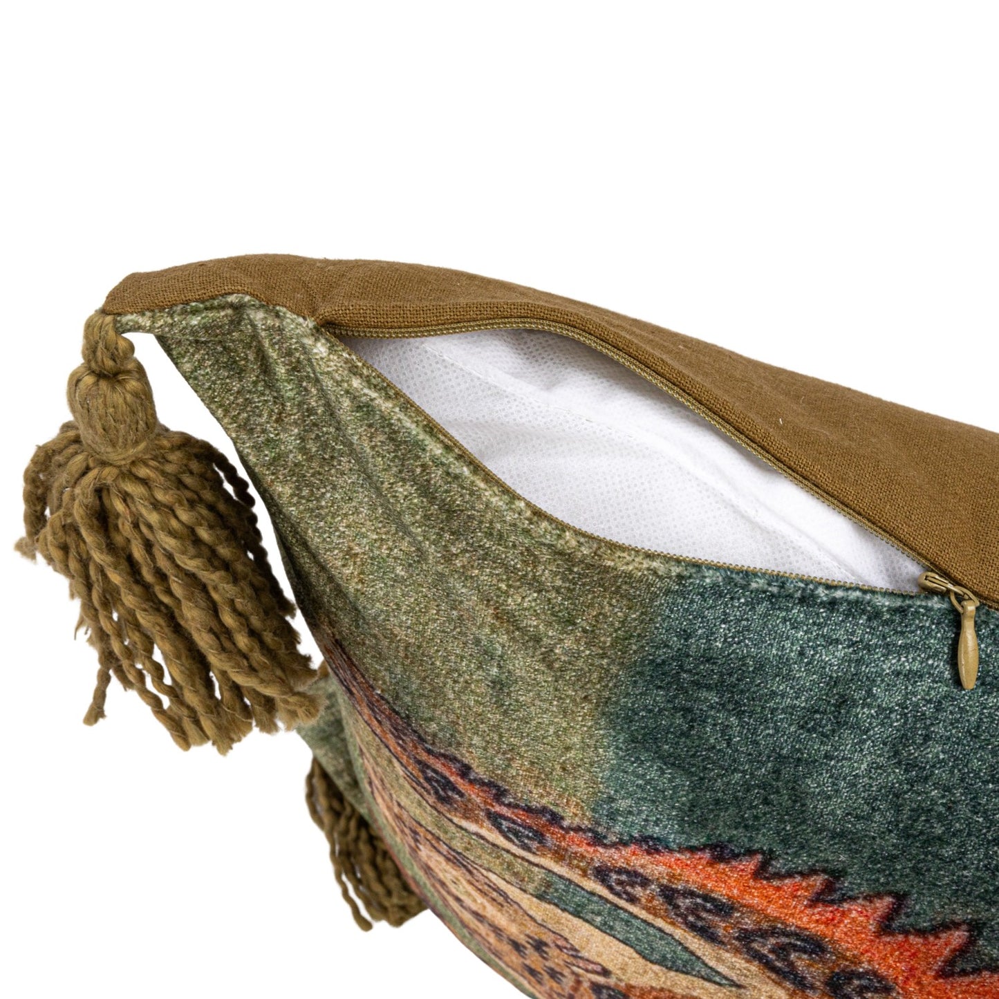 Velvet Tiger Lumbar Pillow