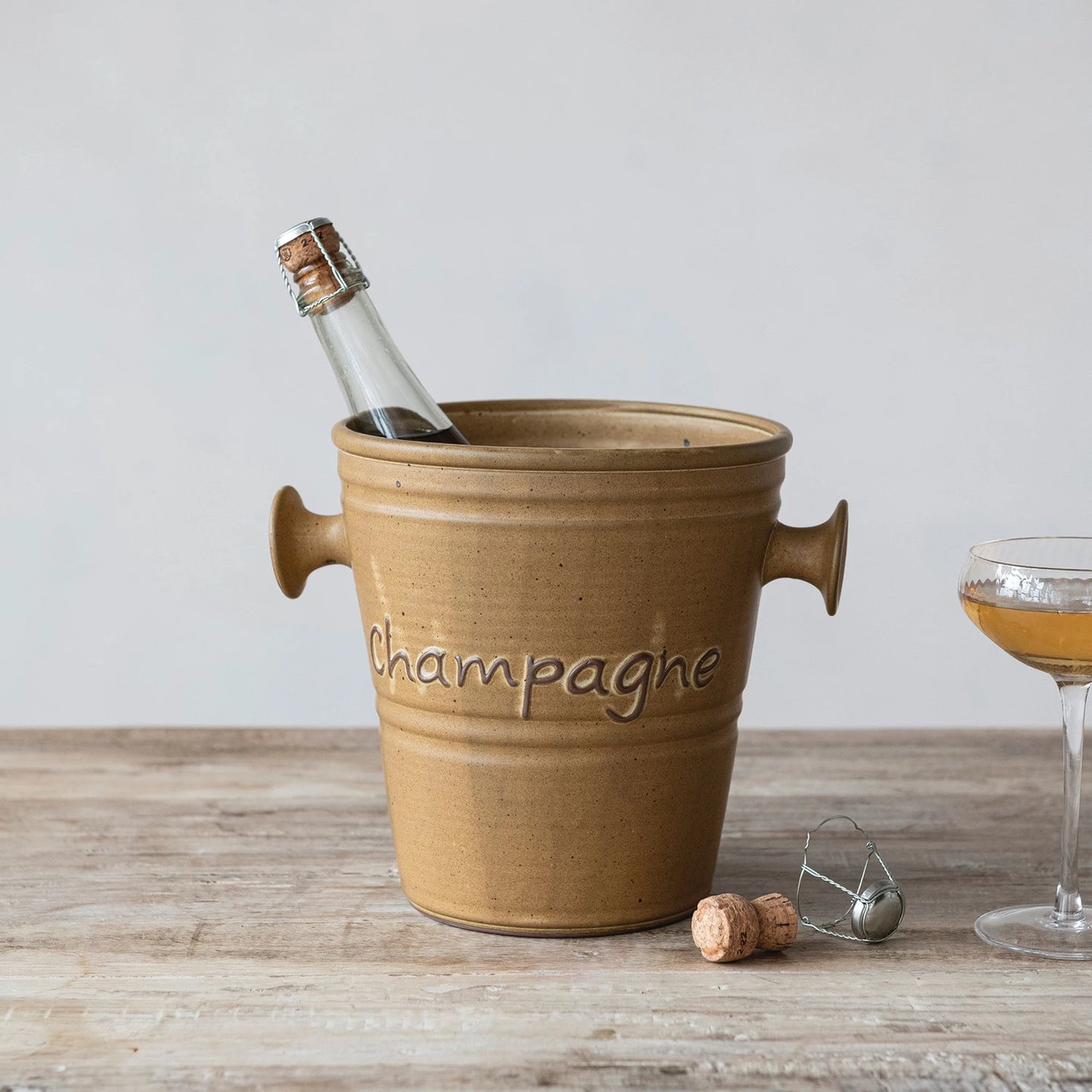 Vintage Stoneware Champagne Bucket