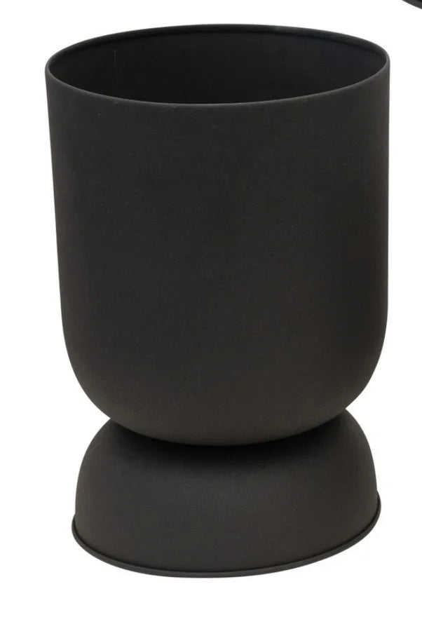 Textured Metal Footed Planter/Vase