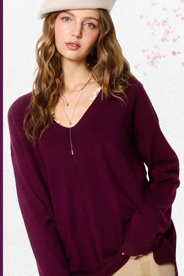 Soft Lightweight V-neck Sweater