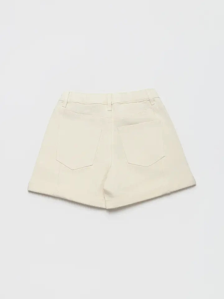 Super High Rise Drawstring Cuffed Shorts