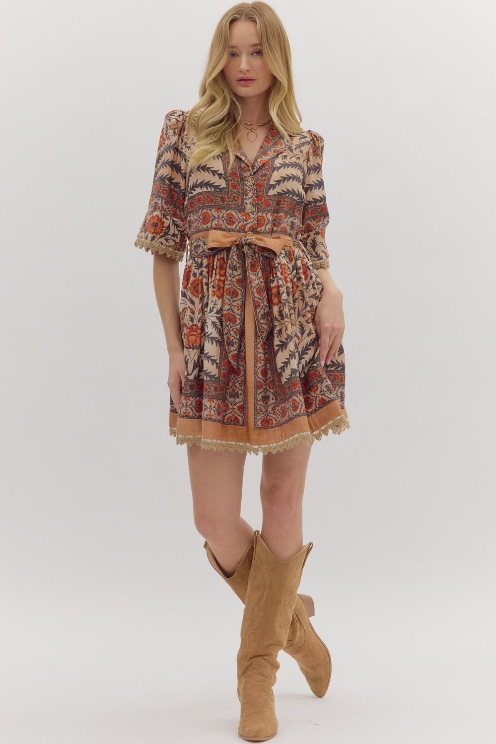 Botanical Print Dress