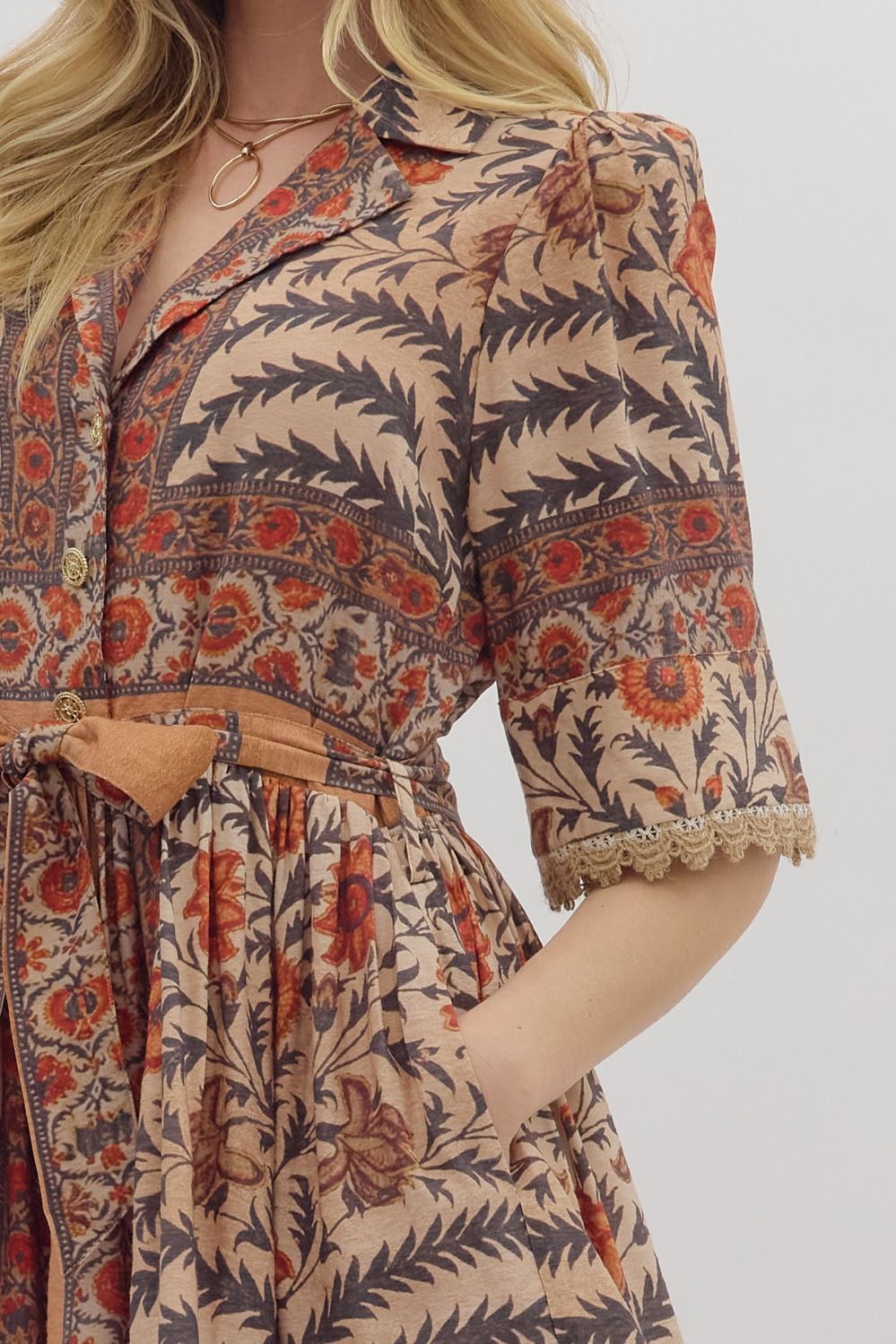 Botanical Print Dress