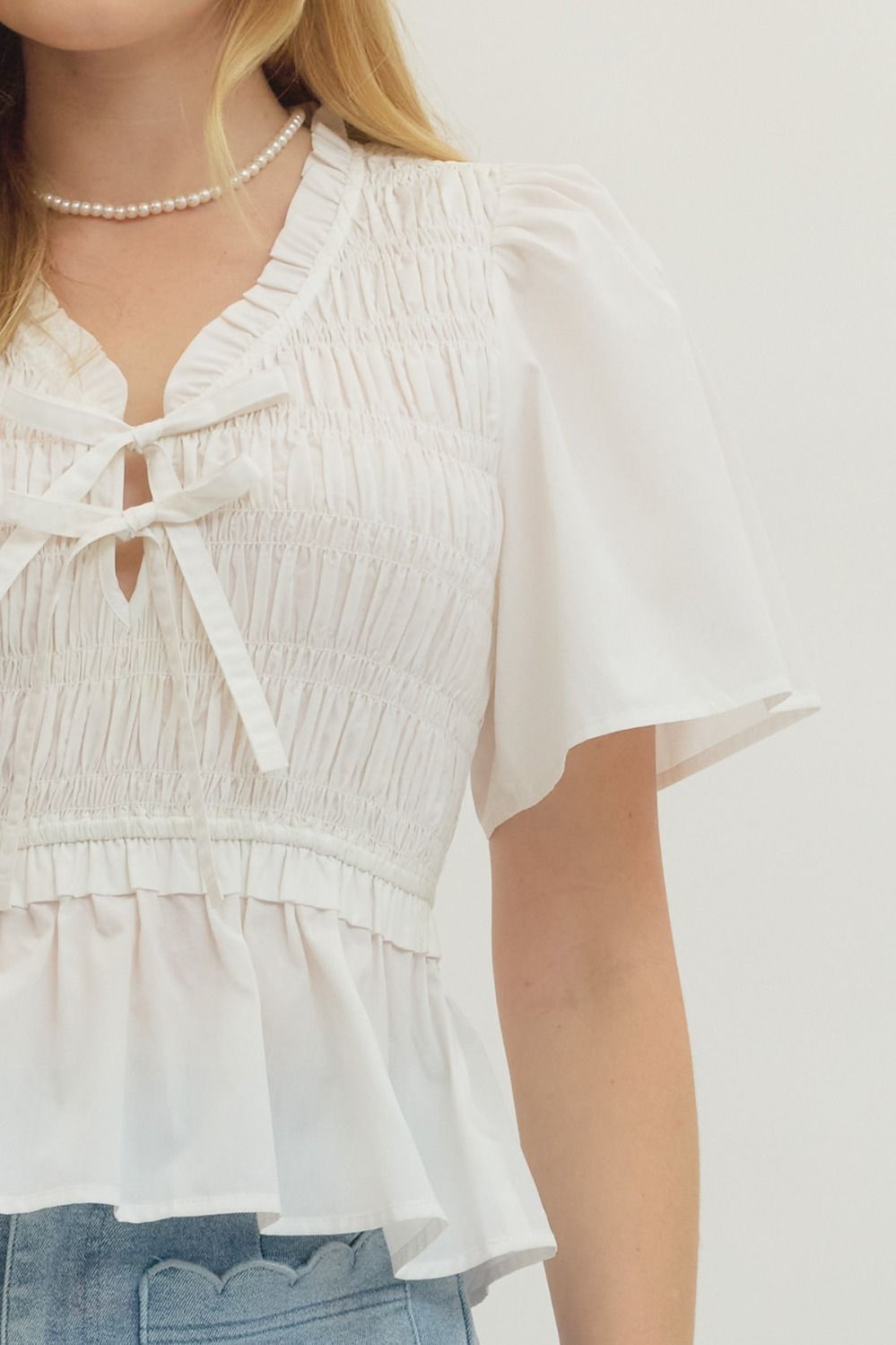 Smocked Tie Top