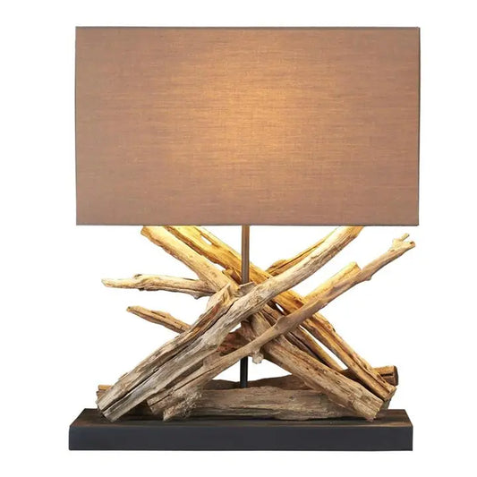 Teak Table Lamp