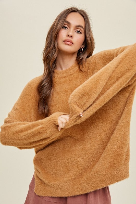 Mohair Balloon Sleeve Sweater