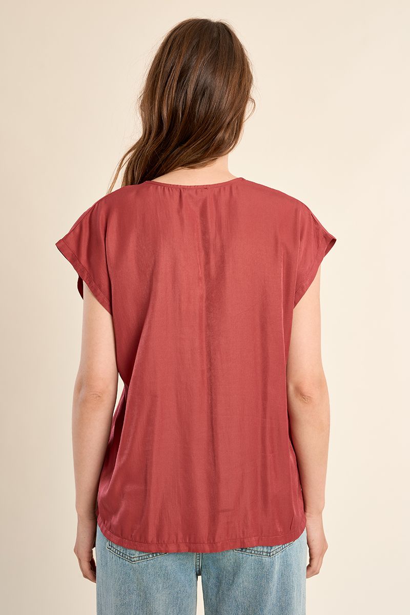 V-neck Woven Top