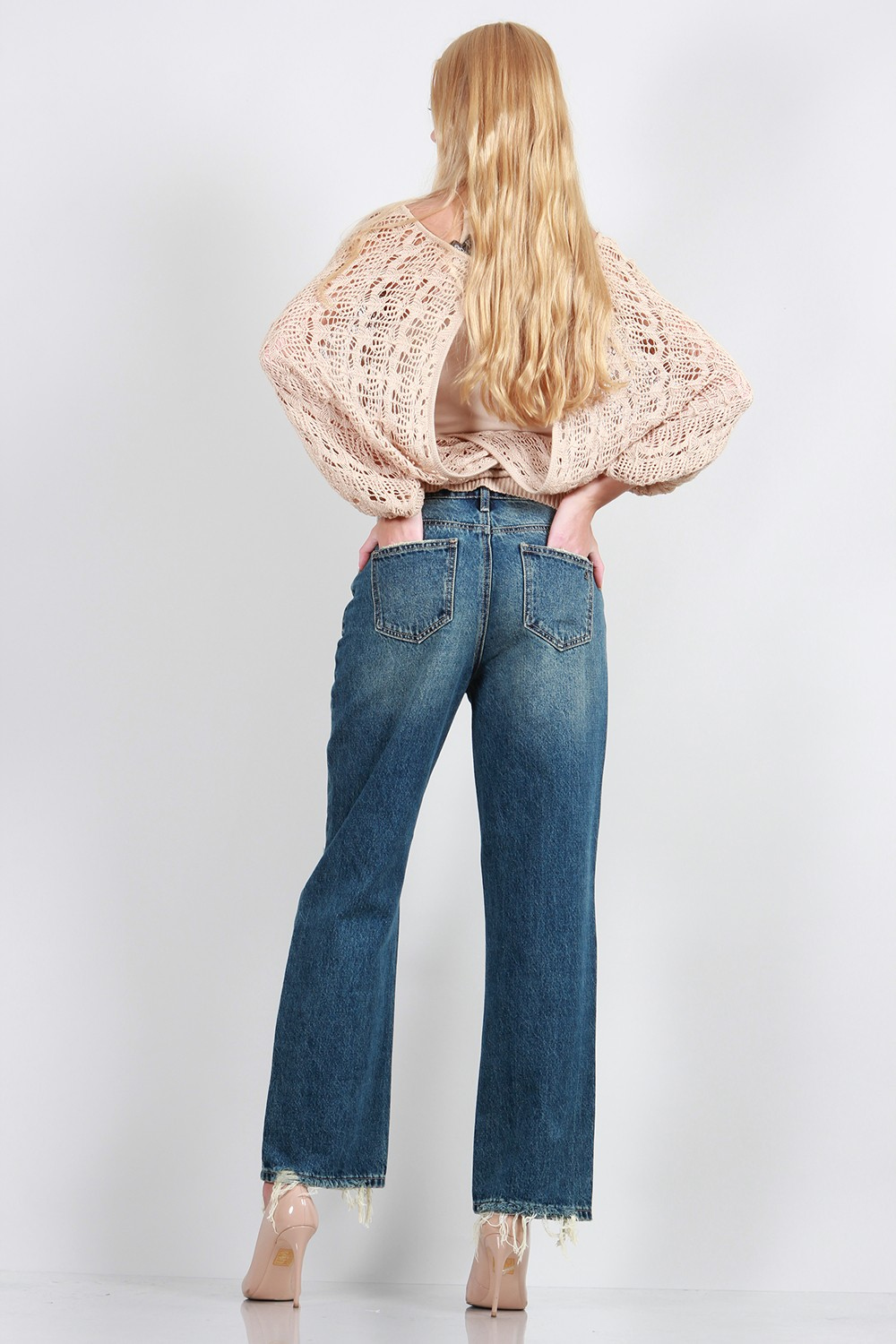 Special A High Rise Distressed Dad Jeans