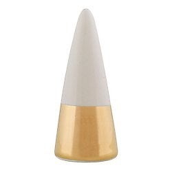 Grey Ceramic Ring Cone Dipped in Gold