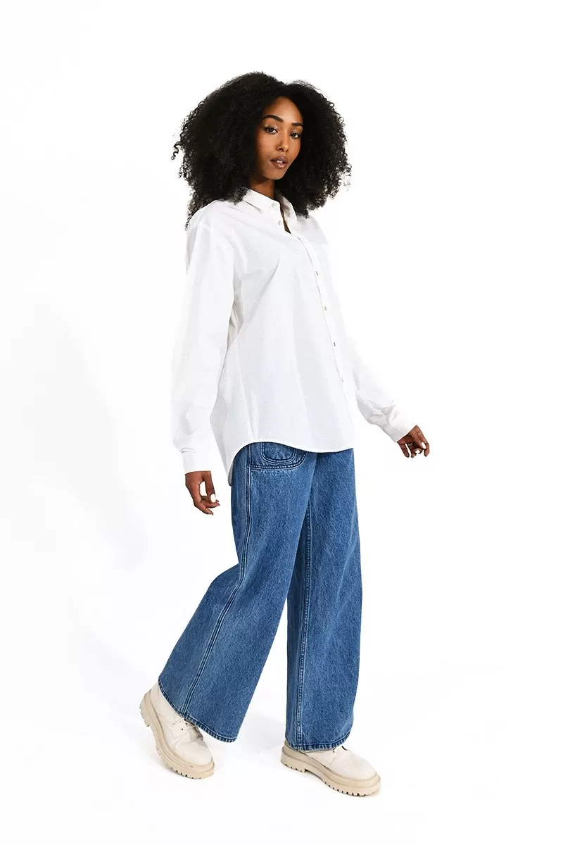 Lucky To Be Me Long Sleeve Woven Top