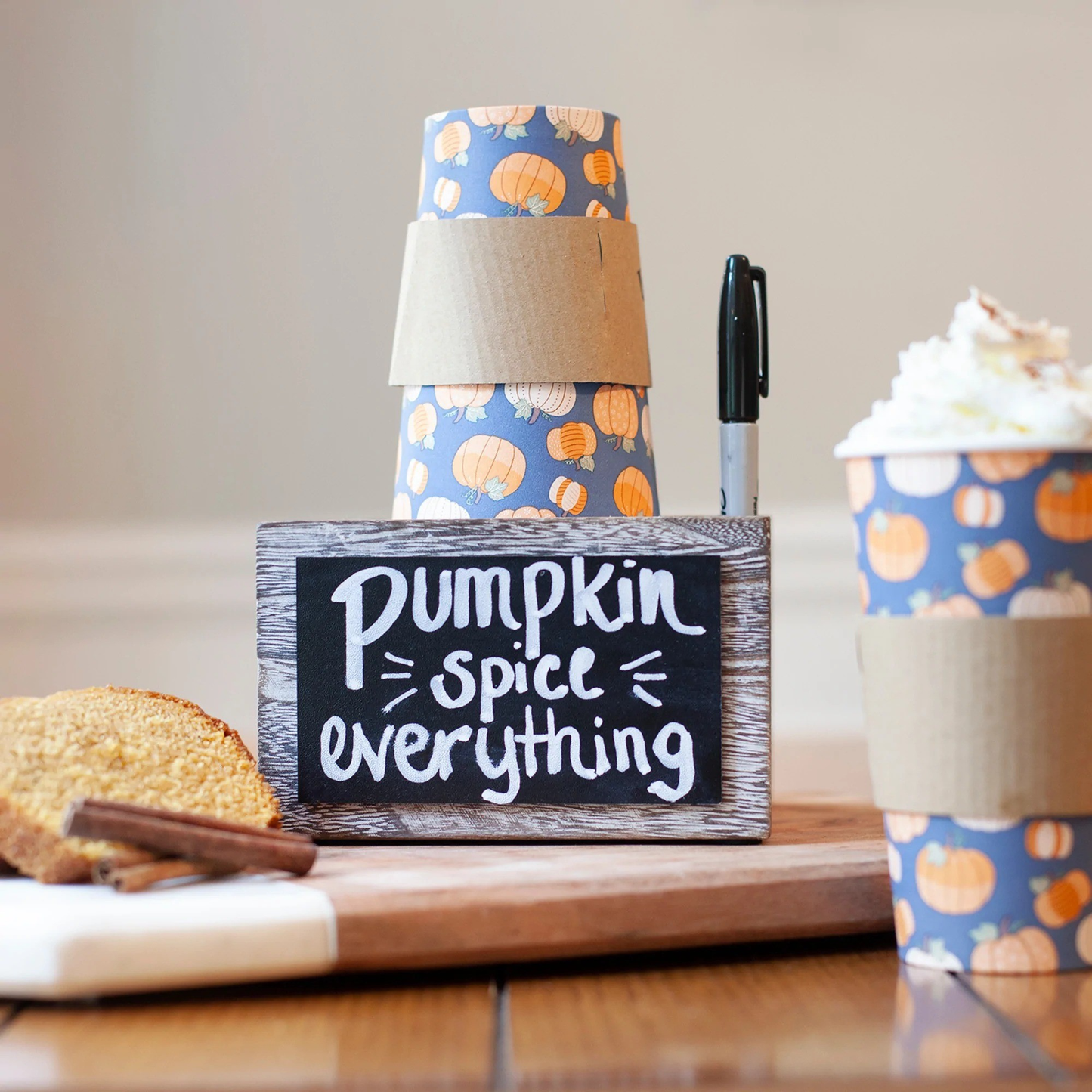 Squared Up Rustic Touch Cup & Marker Holder
