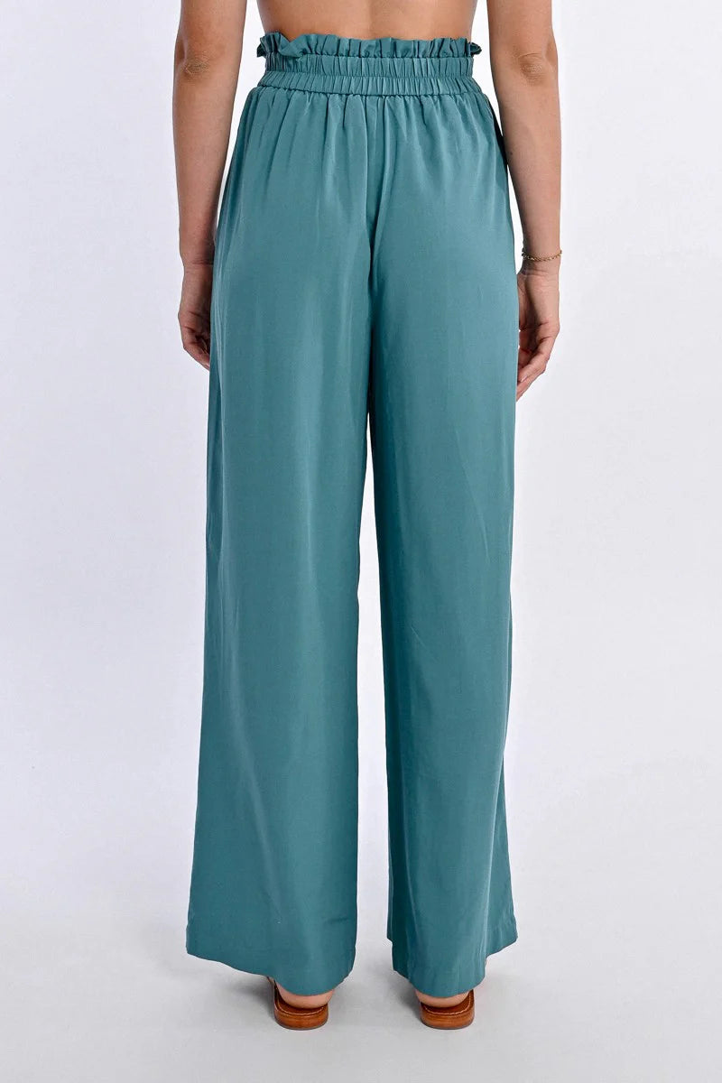 Wide Pants with Paper Bag Waist