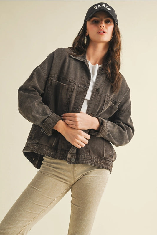 Brown Back Pleated Jacket