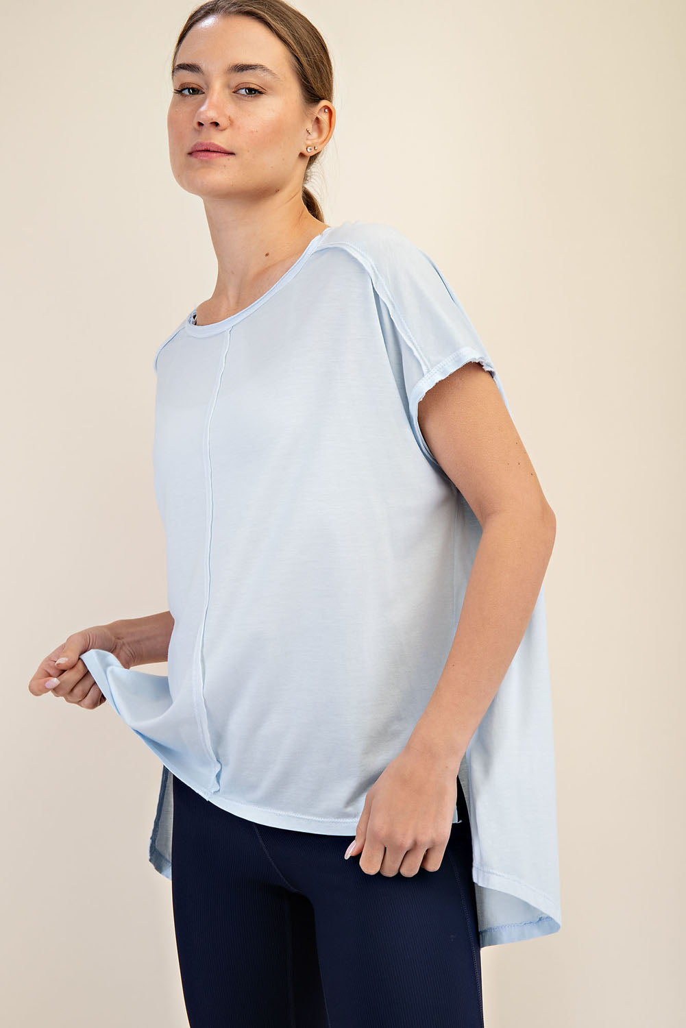 It's Always A Good Time Raw Edge High Low Top