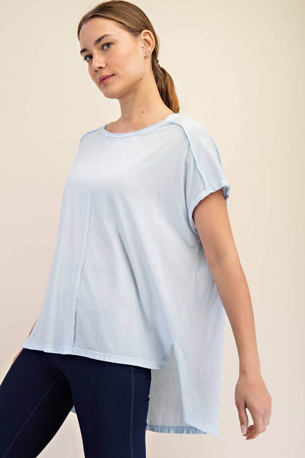 It's Always A Good Time Raw Edge High Low Top