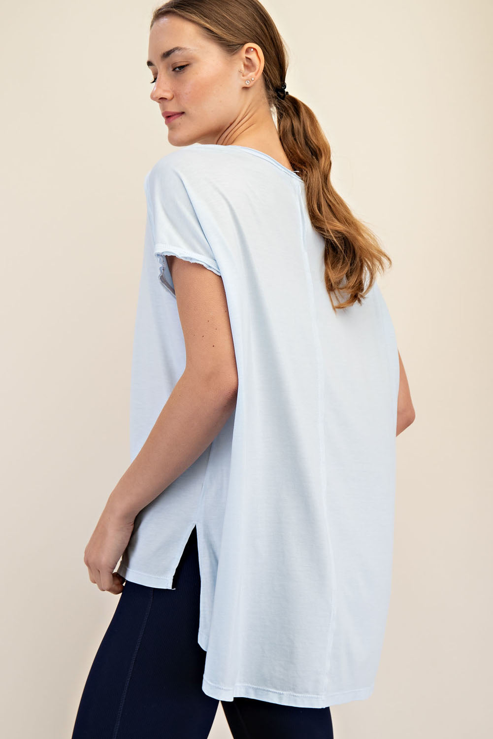 It's Always A Good Time Raw Edge High Low Top