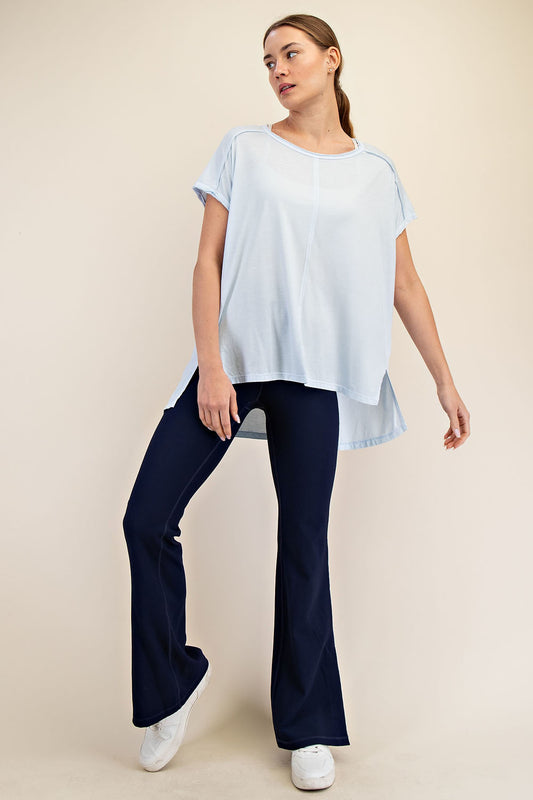 It's Always A Good Time Raw Edge High Low Top