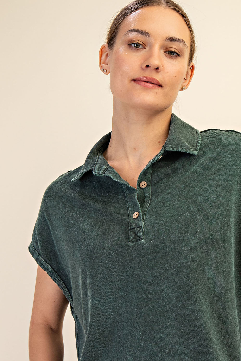 Time To Be Me Mineral Washed Oversized Top