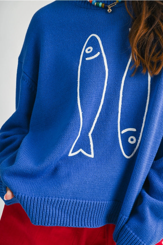 Fish Graphic Sweater