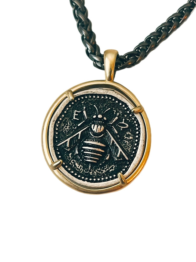 Necklace with Bezel Set Bee Pendant