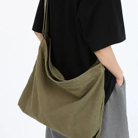 Crossbody Canvas Big Shoulder Bag