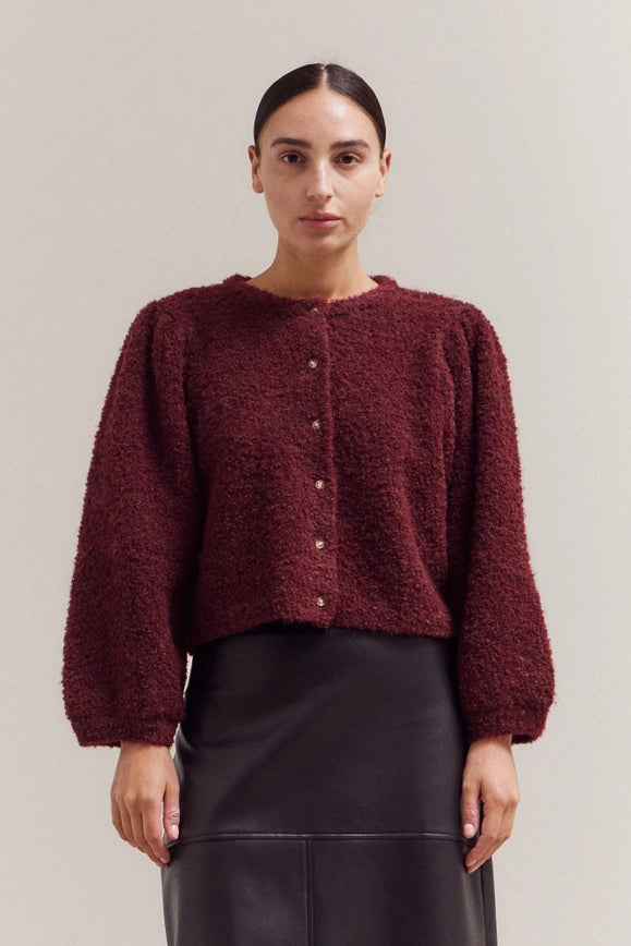 Textured Button Up Cardigan