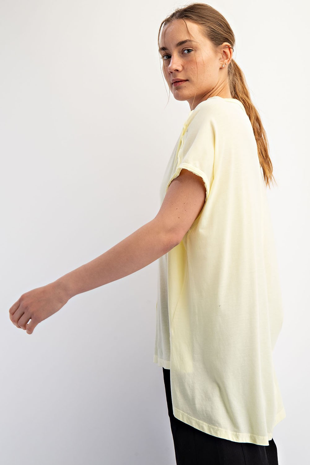 It's Always A Good Time Raw Edge High Low Top